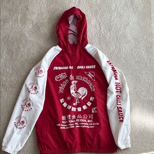 Huy Fong Sriracha Red and White Windbreaker